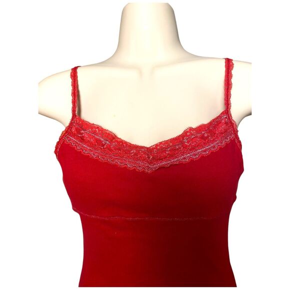 Justice size L (14) red camisole shelf bra lace trim red y2k style - Picture 3 of 12